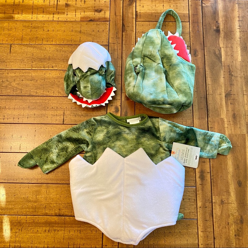 6-12M PBK Baby Dinosaur Egg Costume & Treat Bag